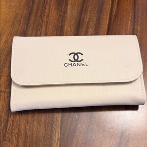 C•H•A•N•E•L Ivory Leather makeup brush holder